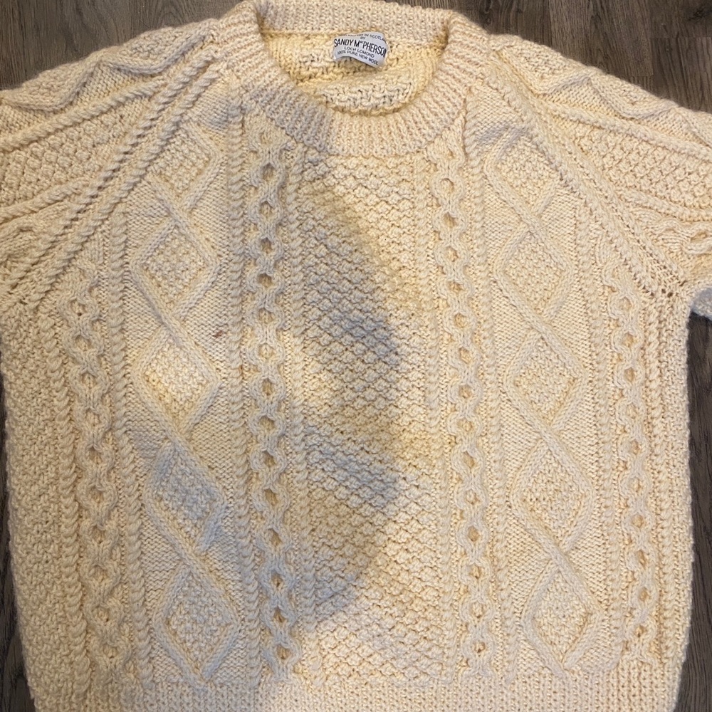 Hand Knitted In Scotland Wool CrewNeck vintage